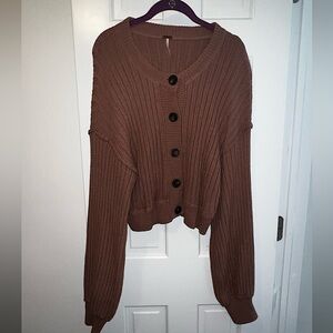 Free People Cardigan - Mauve Pink